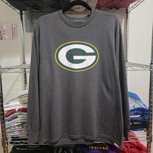 Green Bay Packers Size L Grey Vintage Single Stich Longsleve t shirt